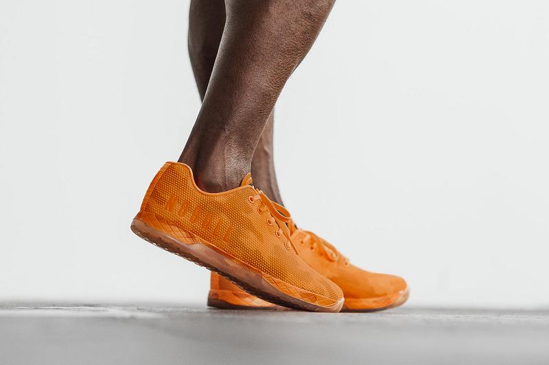 Nobull Neon Orange Camo Men's Trainers Orange | USA J1489P